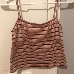 Brandy Melville striped tank crop top
